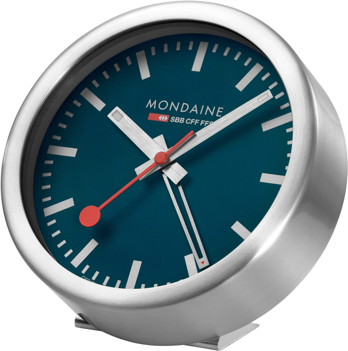 MONDAINE Wand / Tischuhr 125mm A997.46SBV.1 blau, Weckfunktion – Hochwertig & günstig bei ShopDeca