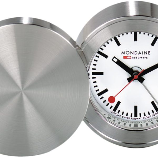 MONDAINE Reisewecker 50mm MSM.64410 silber