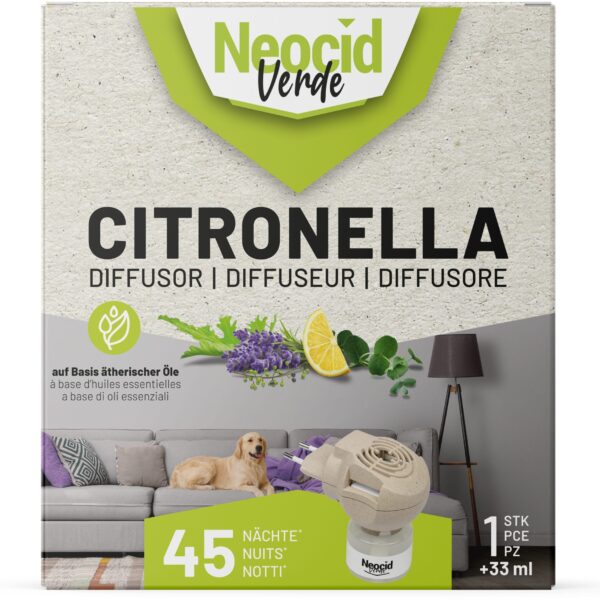 NEOCID EXPERT Citronella Diffusor 48034 inkl. ätherisches Öl 33ml