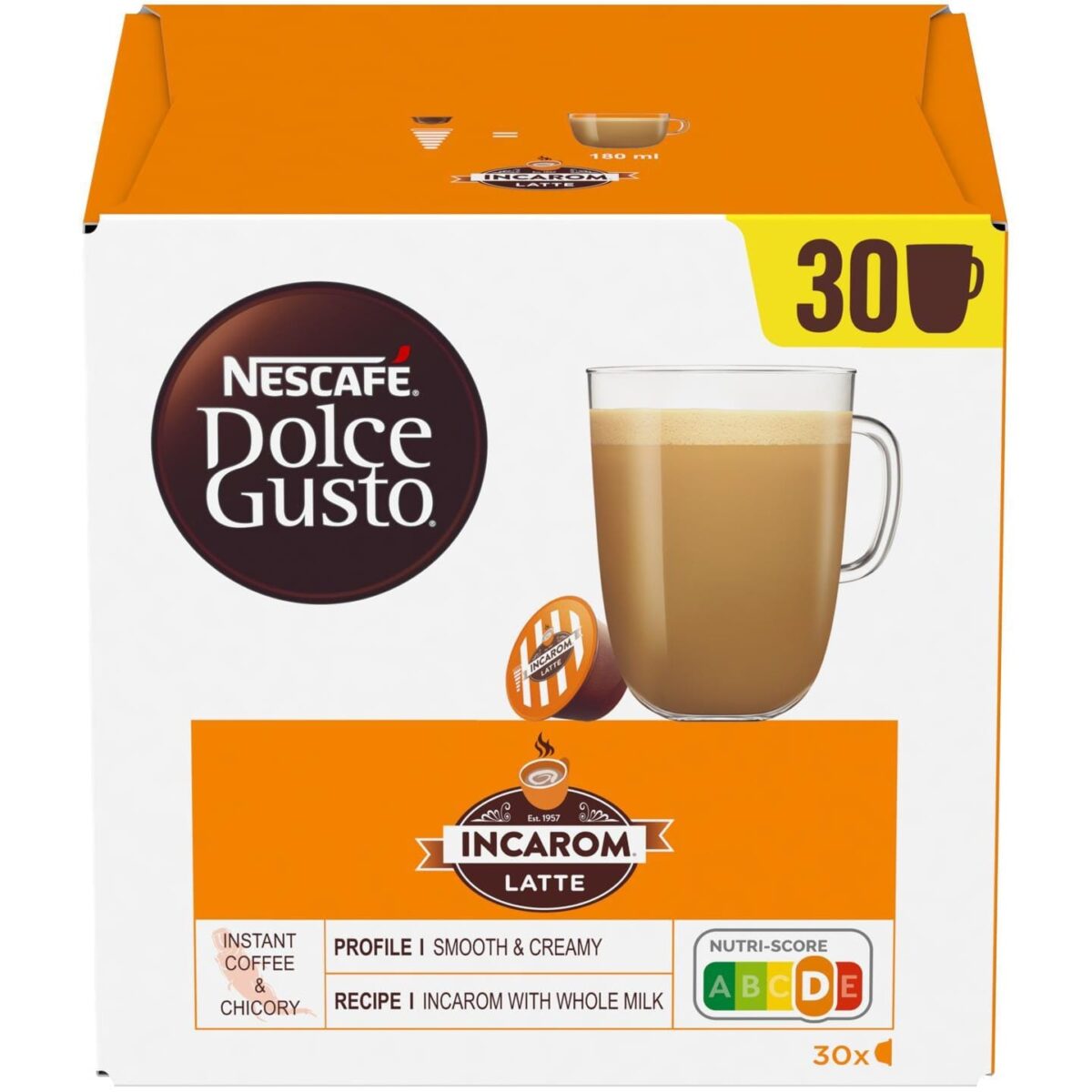 NESCAFE Kaffeekapseln Dolce Gusto 12534112 Incarom Latte 30 Stück – Hochwertig & günstig bei ShopDeca