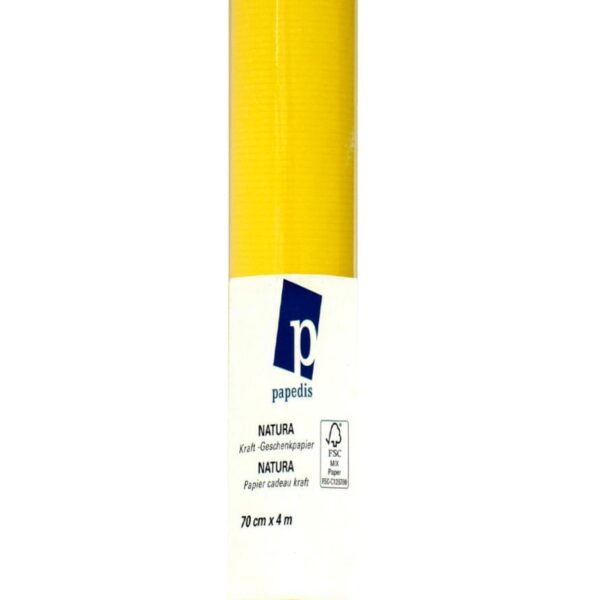 NEUTRAL Kraft-Geschenkpapier 445069 70cmx4m gelb