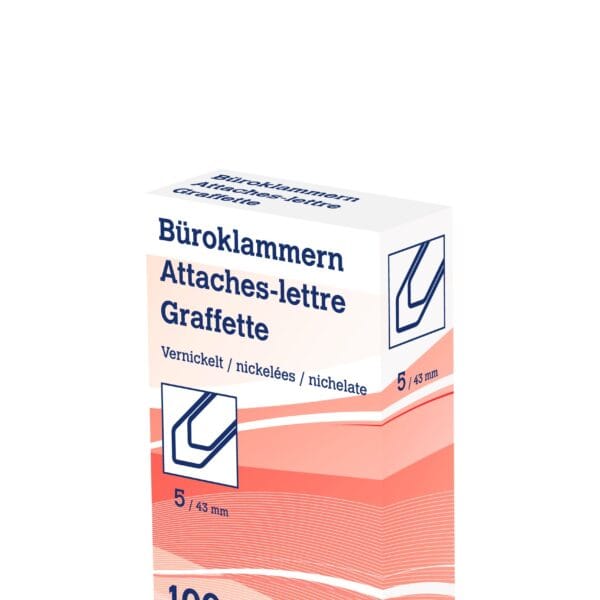 NEUTRAL Büroklammern Nr. 5 6208 43mm vernickelt 100 Stk.