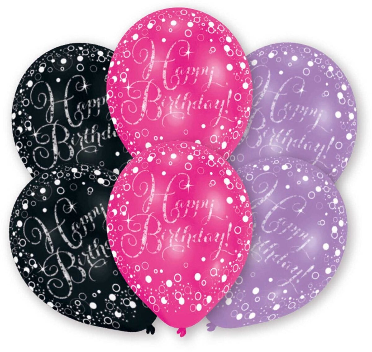 NEUTRAL Latexballons 6 Stk. 9901070 pink, purple, black 27.5cm – Hochwertig & günstig bei ShopDeca