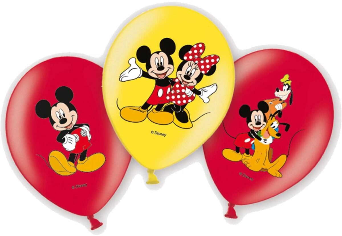 NEUTRAL Ballons Micky Maus 6 Stk. 999240 gelb, rot 27.5cm – Hochwertig & günstig bei ShopDeca