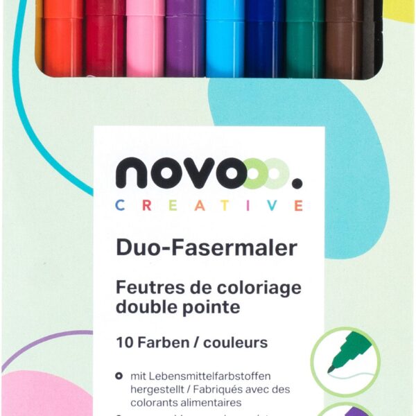 NOVOOO Fasermaler Duo 32227 10 Farben