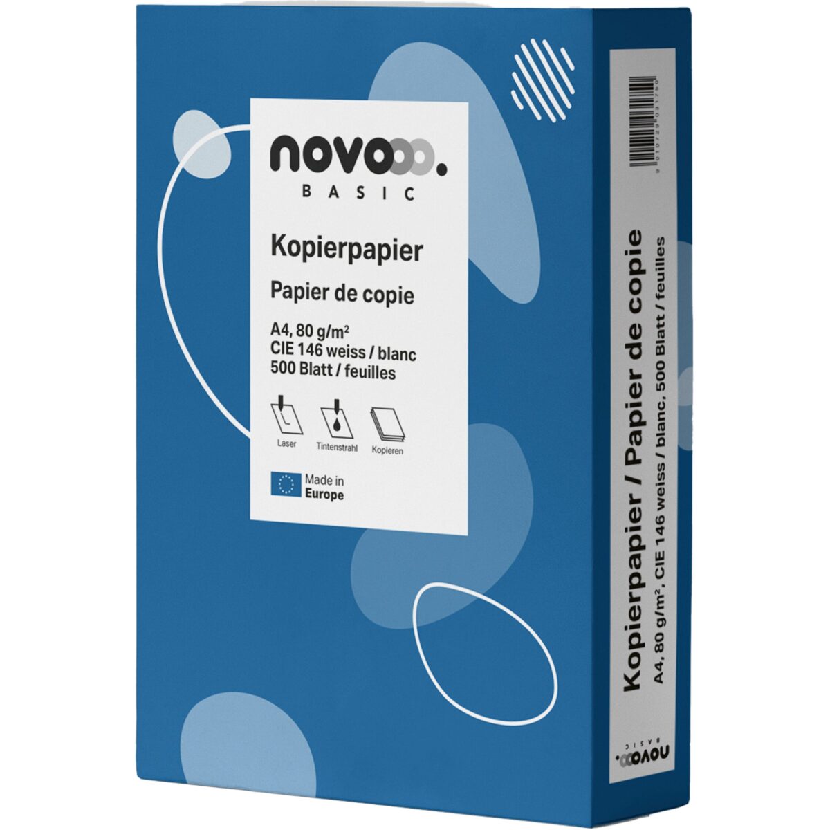 NOVOOO Kopierpapier Basic A4 641908 weiss, 80g 500 Blatt – Hochwertig & günstig bei ShopDeca