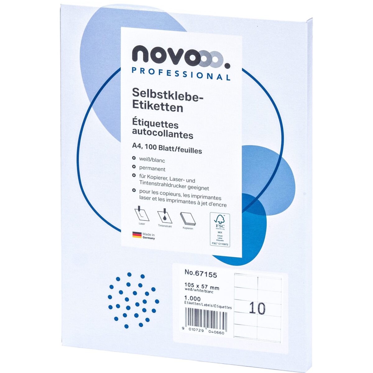 NOVOOO Etiketten 105x57mm 67155 weiss 1000 Stück – Hochwertig & günstig bei ShopDeca