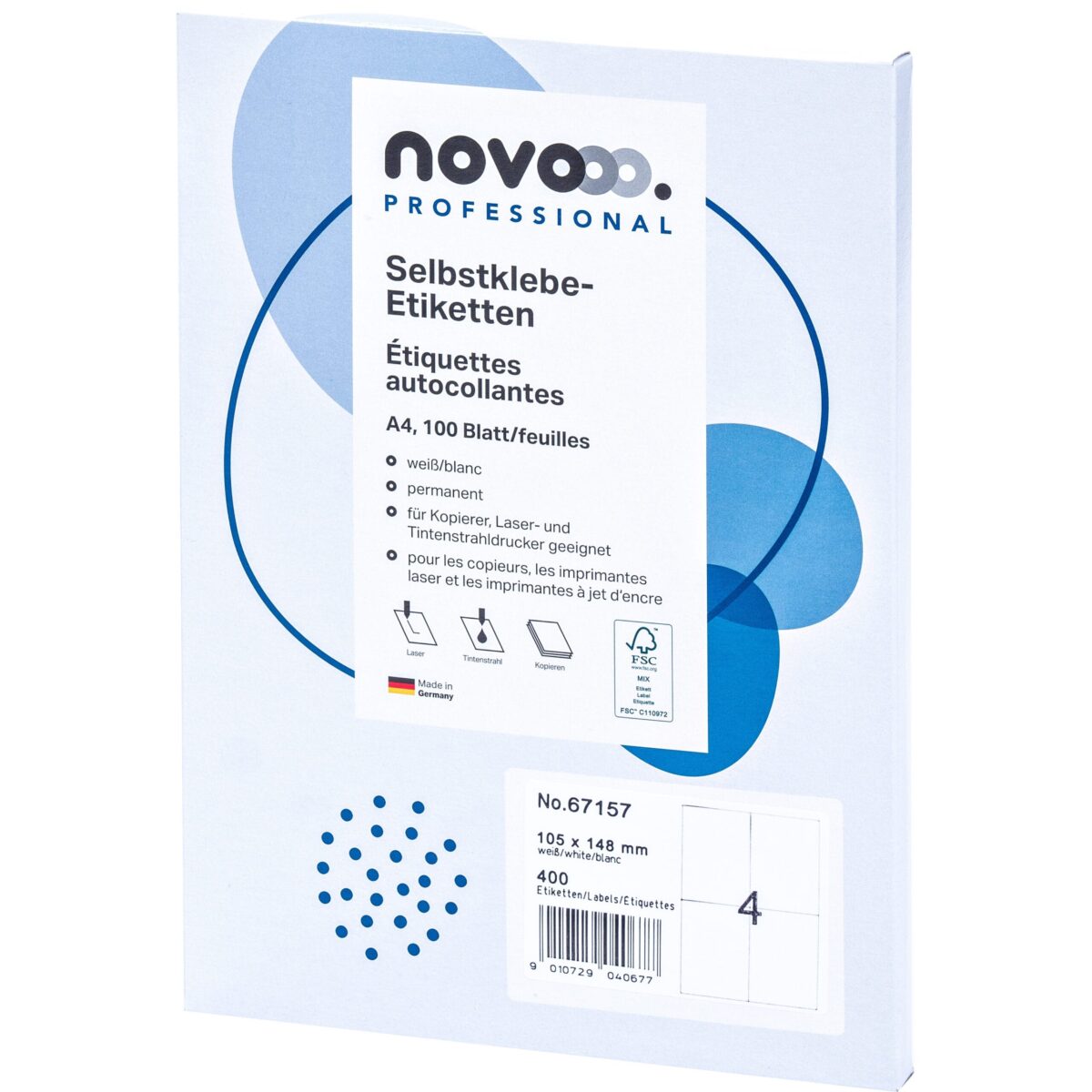 NOVOOO Etiketten 105x148mm 67157 weiss 400 Stück – Hochwertig & günstig bei ShopDeca
