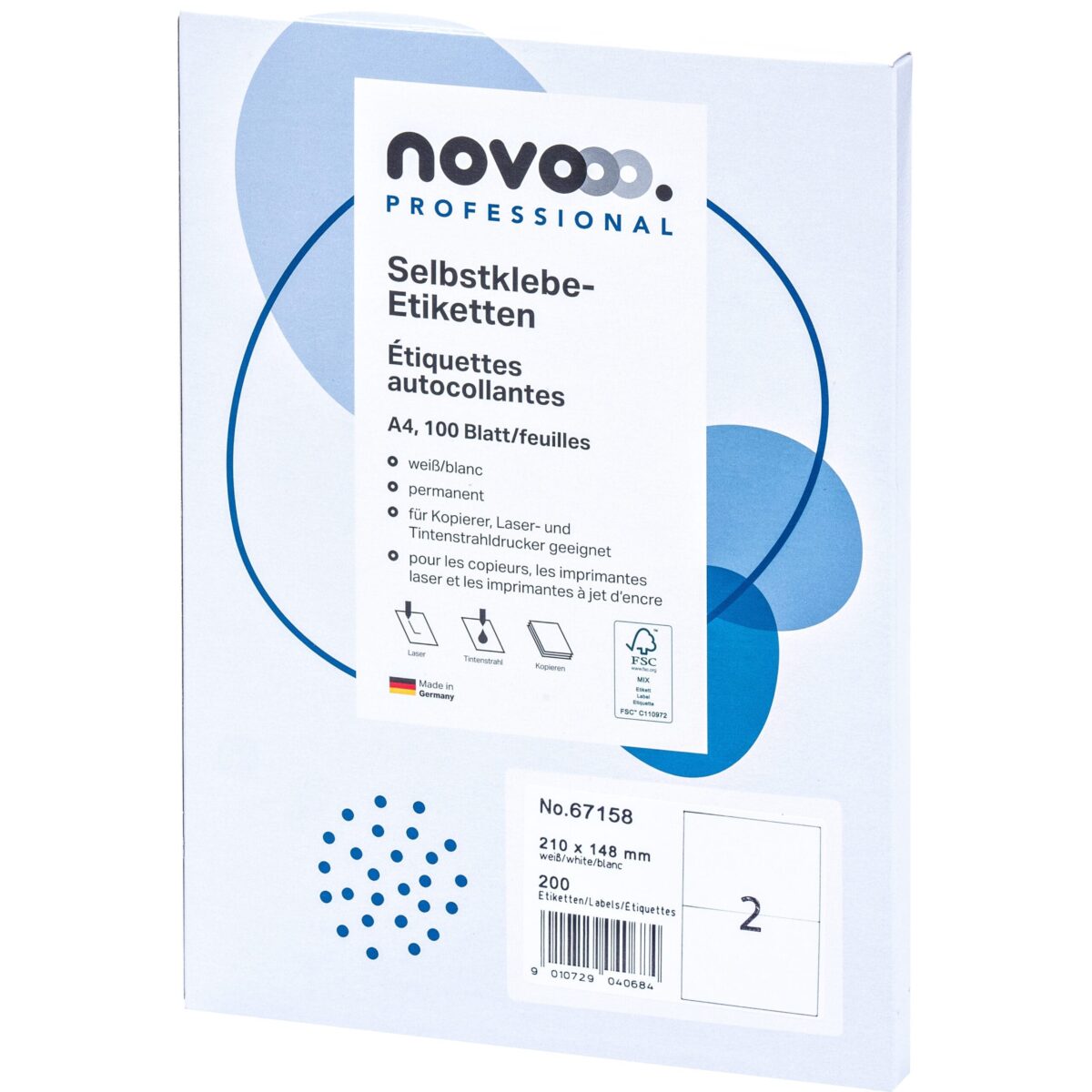 NOVOOO Etiketten 210x148mm 67158 weiss 200 Stück – Hochwertig & günstig bei ShopDeca