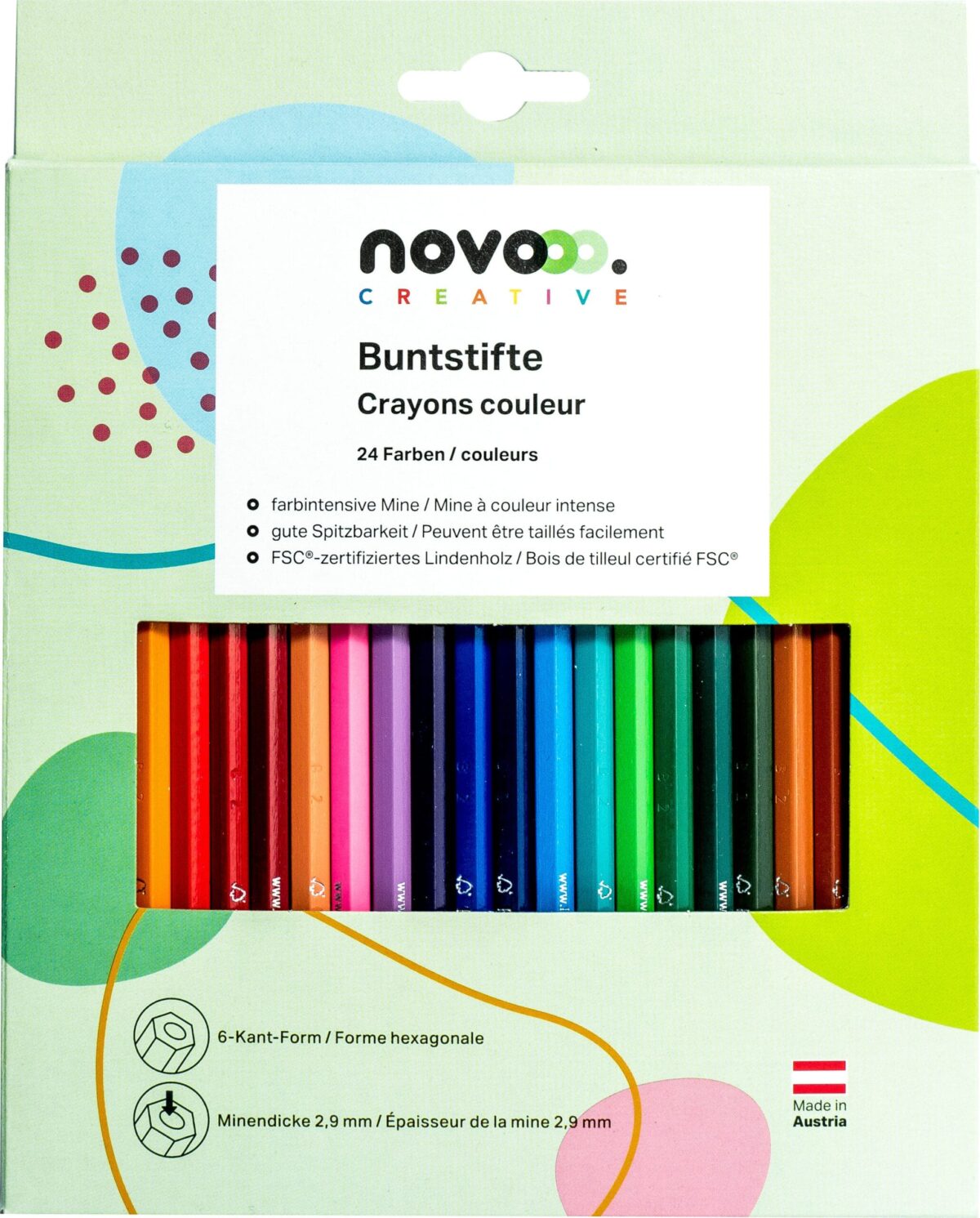 NOVOOO Buntstifte 91336-0028 Kartonetui 24 Stück – Hochwertig & günstig bei ShopDeca