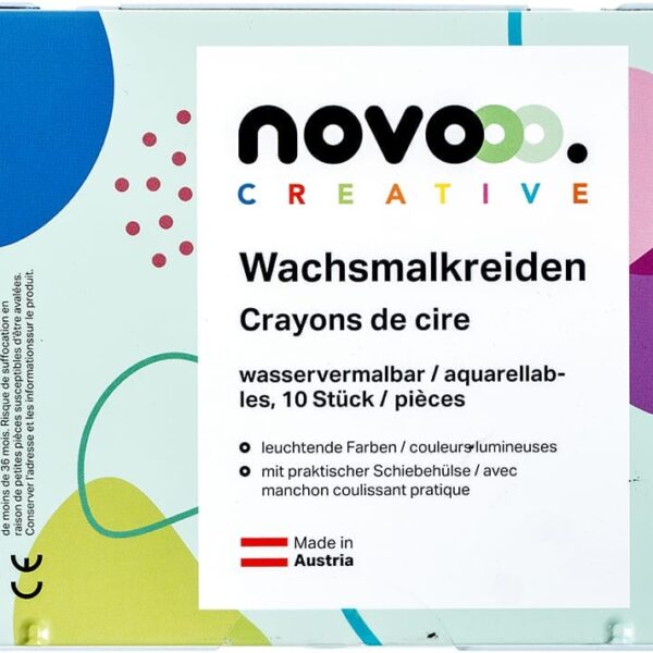 NOVOOO Wachsmalkreide 93360-0005 10 Farben