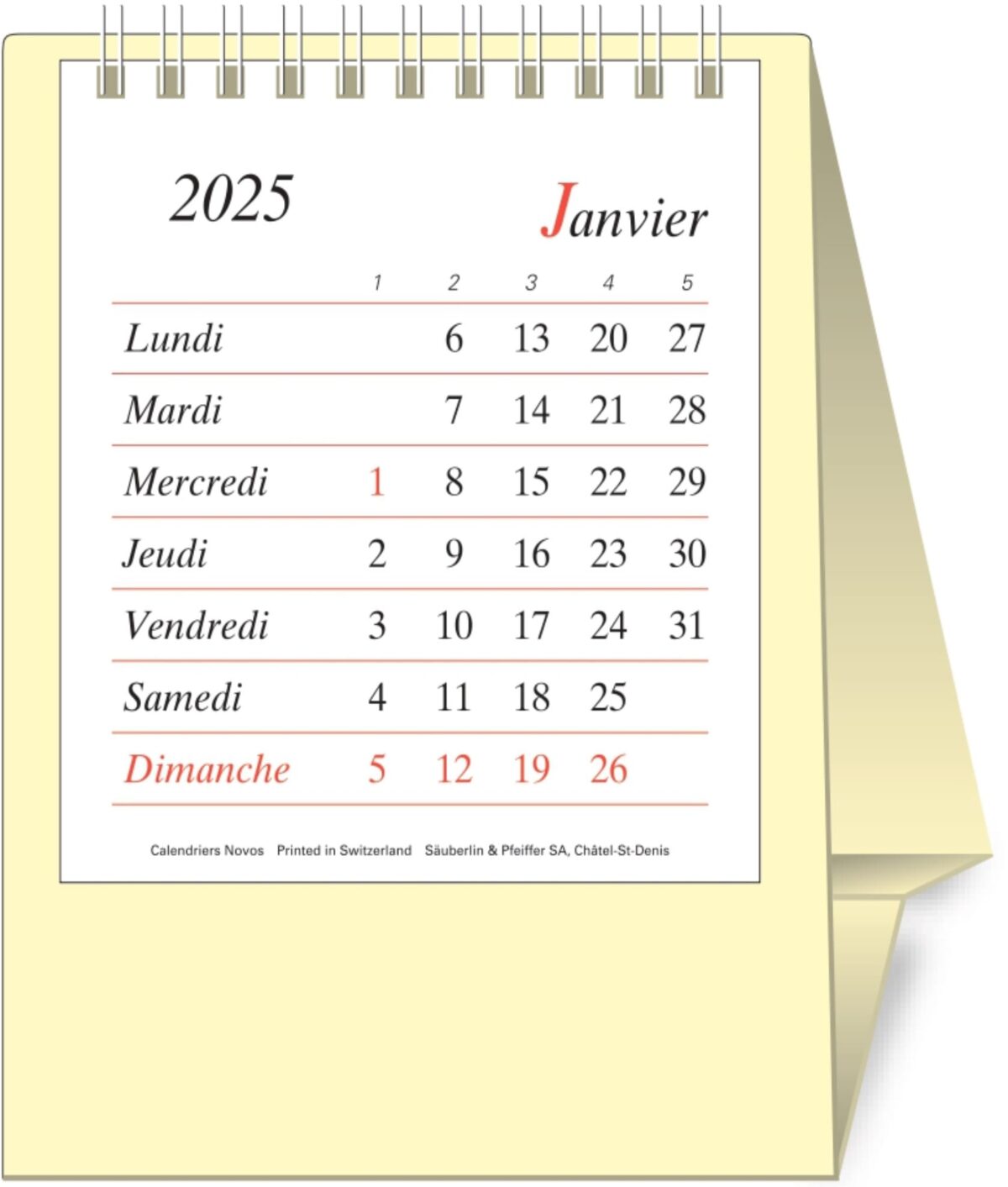 NOVOS Tischkal. Pro Bristol F. 2025 508097 1M/1S beige FR 11.5x14cm – Hochwertig & günstig bei ShopDeca