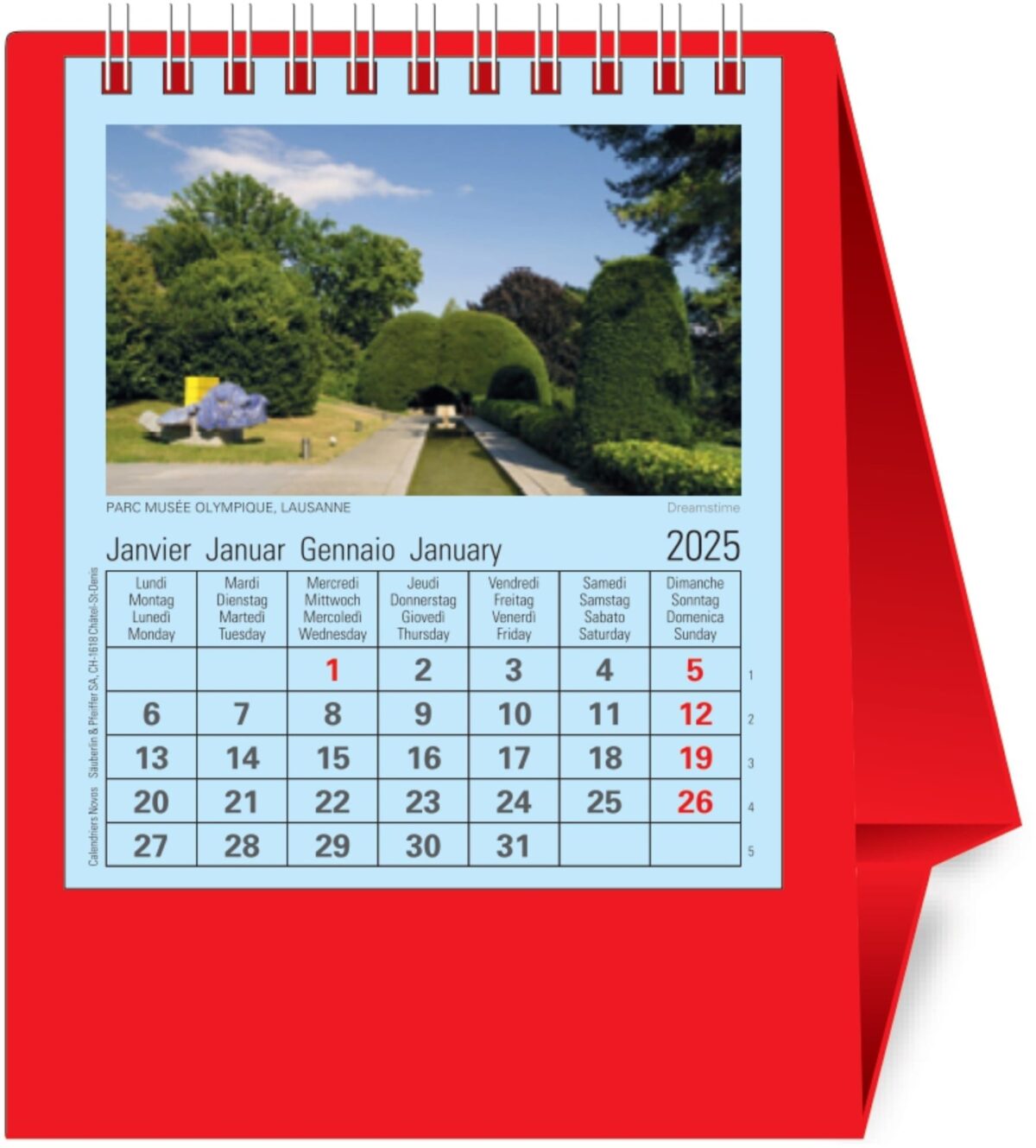 NOVOS Tischkalender Natura 2025 997014 1M/1S rot ML 11.5x14cm – Hochwertig & günstig bei ShopDeca