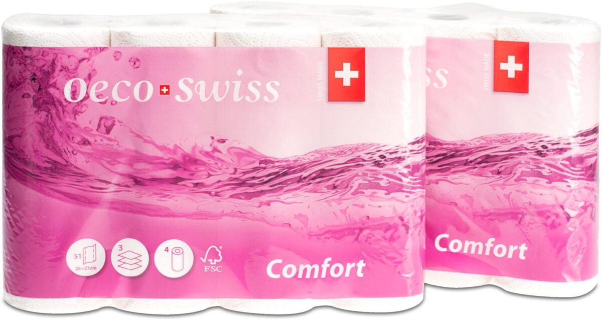 OECO SWISS Küchenpapier Comfort 3188510 3-lagig, 4 Rollen, 26x23 cm – Hochwertig & günstig bei ShopDeca