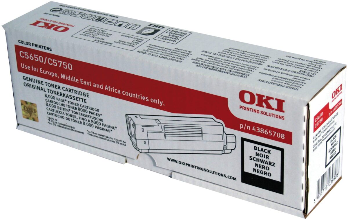 OKI Toner schwarz 43865708 C5650/5750 8000 Seiten – Hochwertig & günstig bei ShopDeca