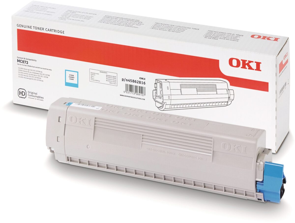 OKI Toner cyan 45862816 MC873 10'000 Seiten – Hochwertig & günstig bei ShopDeca