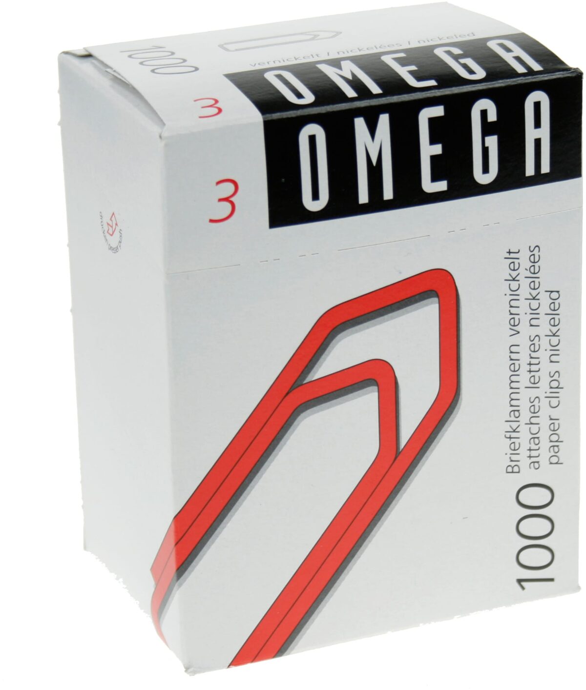 OMEGA Büroklammern Gr.3 3/1000 vernickelt, 28mm 1000 Stück – Hochwertig & günstig bei ShopDeca