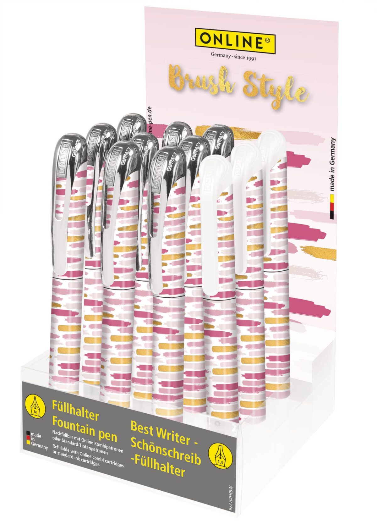 ONLINE Schreibgeräte in PET-Display 08345/12 College, Brush Style sortiert – Hochwertig & günstig bei ShopDeca