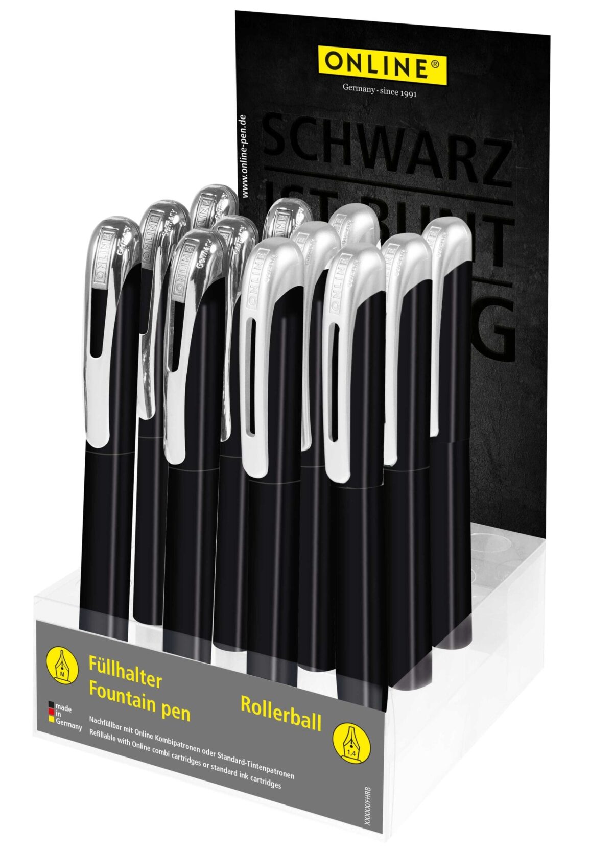 ONLINE Display Schreibgeräte 08391/12 College, schwarz – Hochwertig & günstig bei ShopDeca
