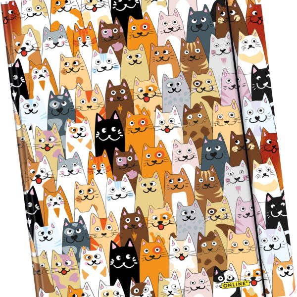 ONLINE Gummizugmappe A4 10115/6 Fluffy Cats