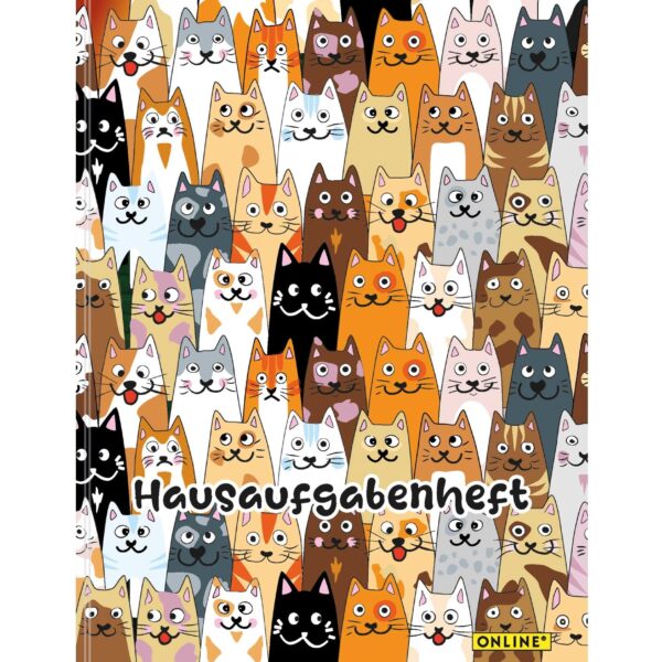 ONLINE Hausaufgabenheft A5 10118/12 Fluffy Cats 48 Blatt
