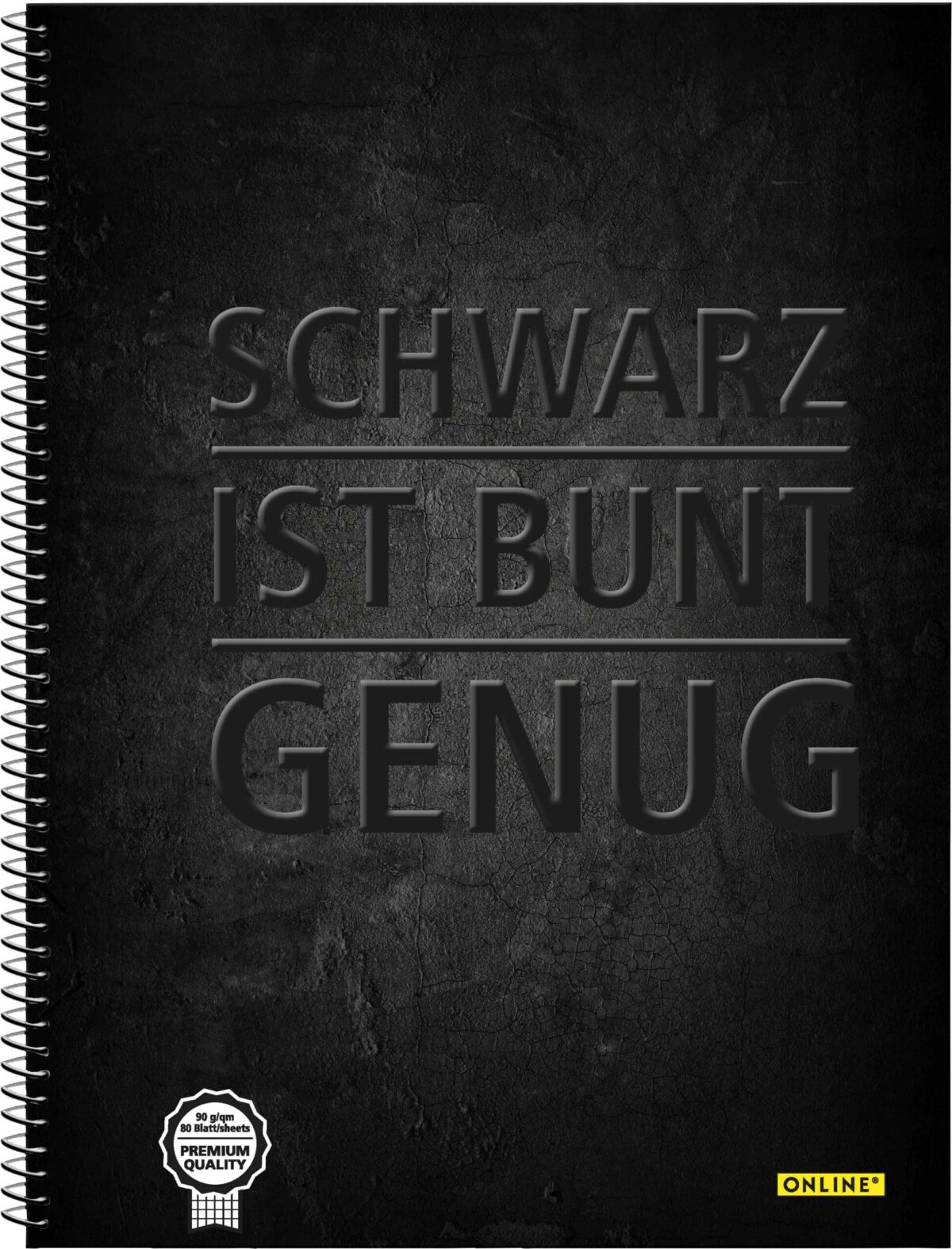 ONLINE Collegeblock Schwarz A4 10122/9 kariert, 90g 80 Blatt – Hochwertig & günstig bei ShopDeca