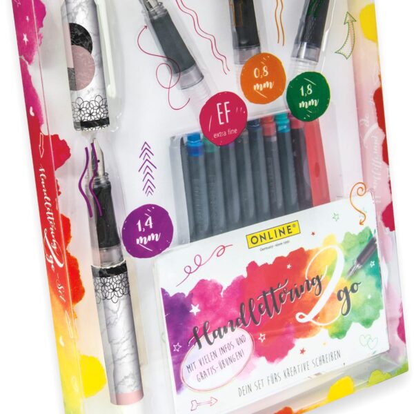 ONLINE Handlettering Set 1.4mm 12398 Soft Marble blau