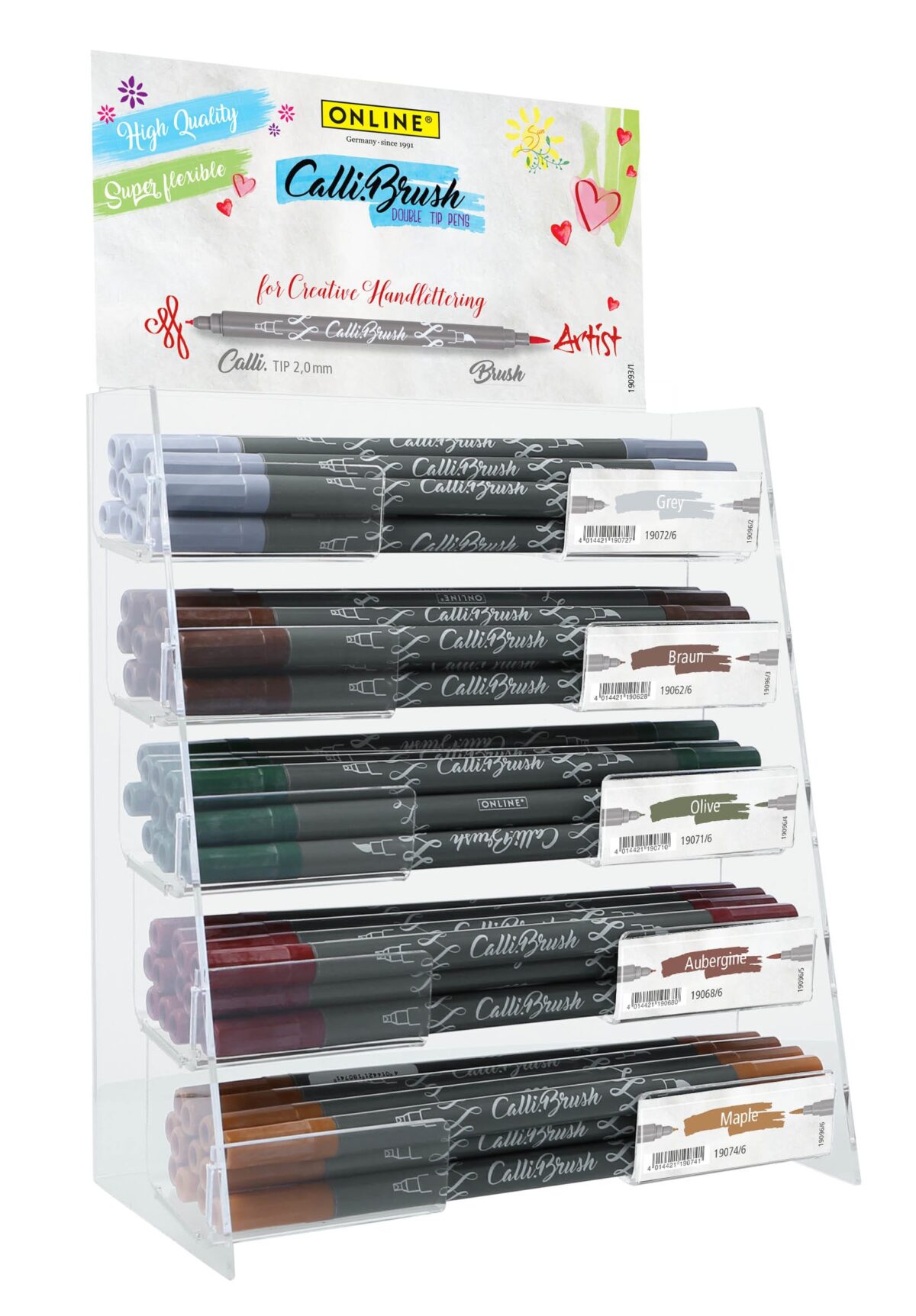 ONLINE Callibrush Pen Nature 19096 Display, 60 Stück – Hochwertig & günstig bei ShopDeca