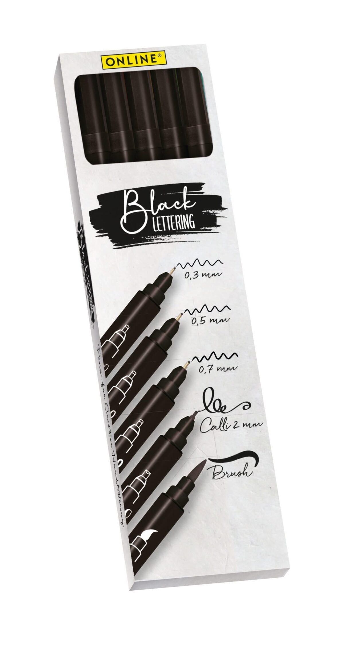 ONLINE Black Lettering Set 19114 5 Stück – Hochwertig & günstig bei ShopDeca