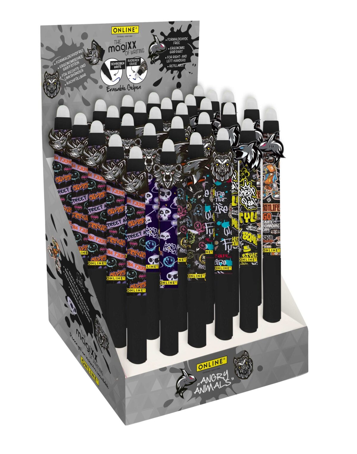 ONLINE Gelschr. magiXX Angry Animals 35476/30 Display, assortiert 30 Stück – Hochwertig & günstig bei ShopDeca