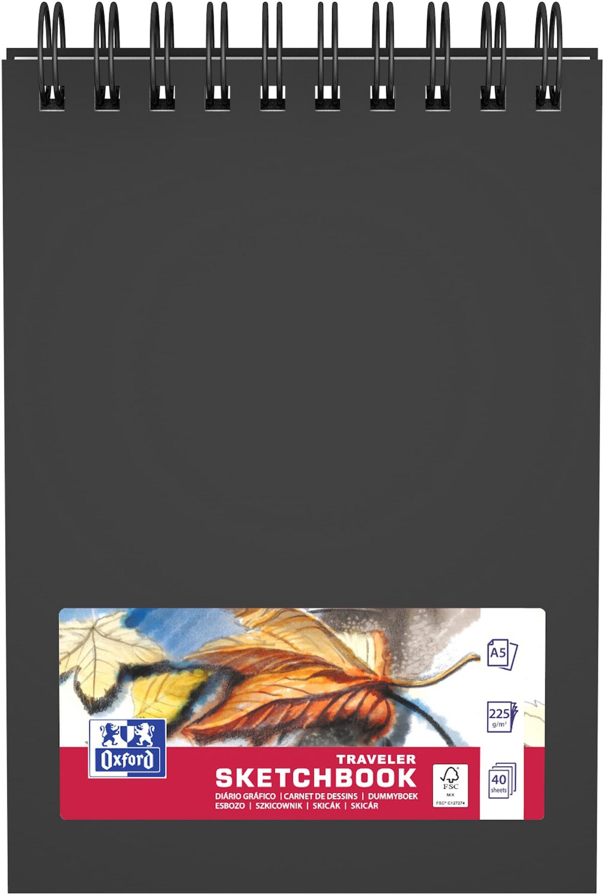 OXFORD Skizzenbuch A5 400152645 schwarz, blanco, 225g 40 Blatt – Hochwertig & günstig bei ShopDeca