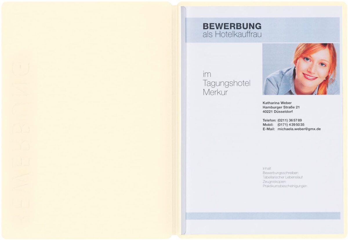PAGNA Bewerbungsmappe Solo A4 22006-09 beige 5mm – Hochwertig & günstig bei ShopDeca