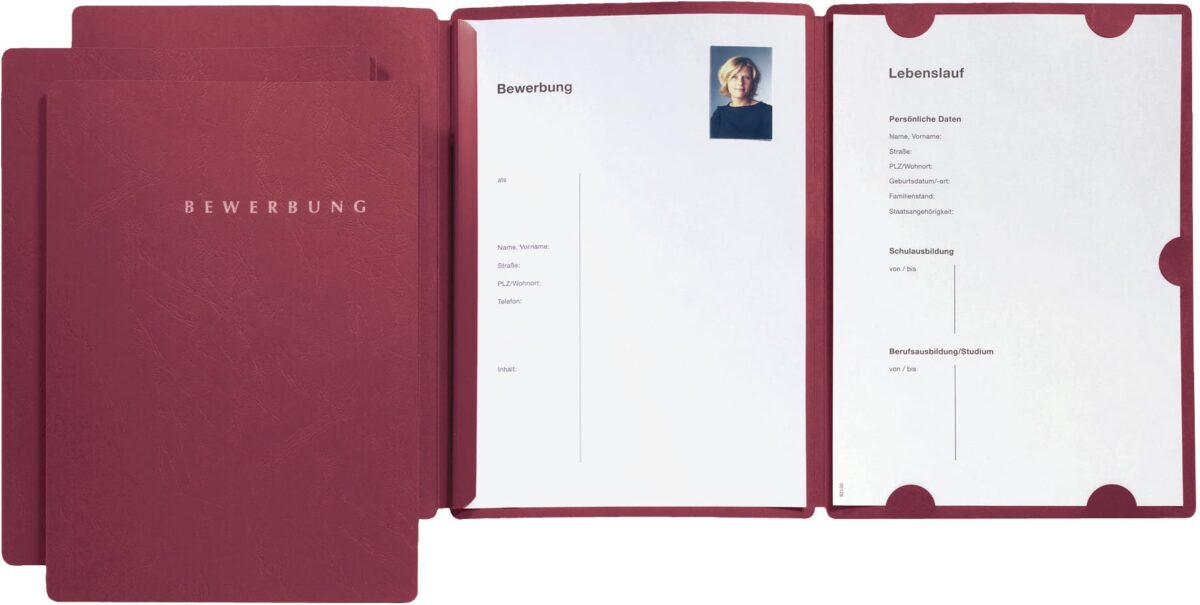 PAGNA Bewerbungsmappe Select 22016-01 rot 3-teilig 3 Stück – Hochwertig & günstig bei ShopDeca