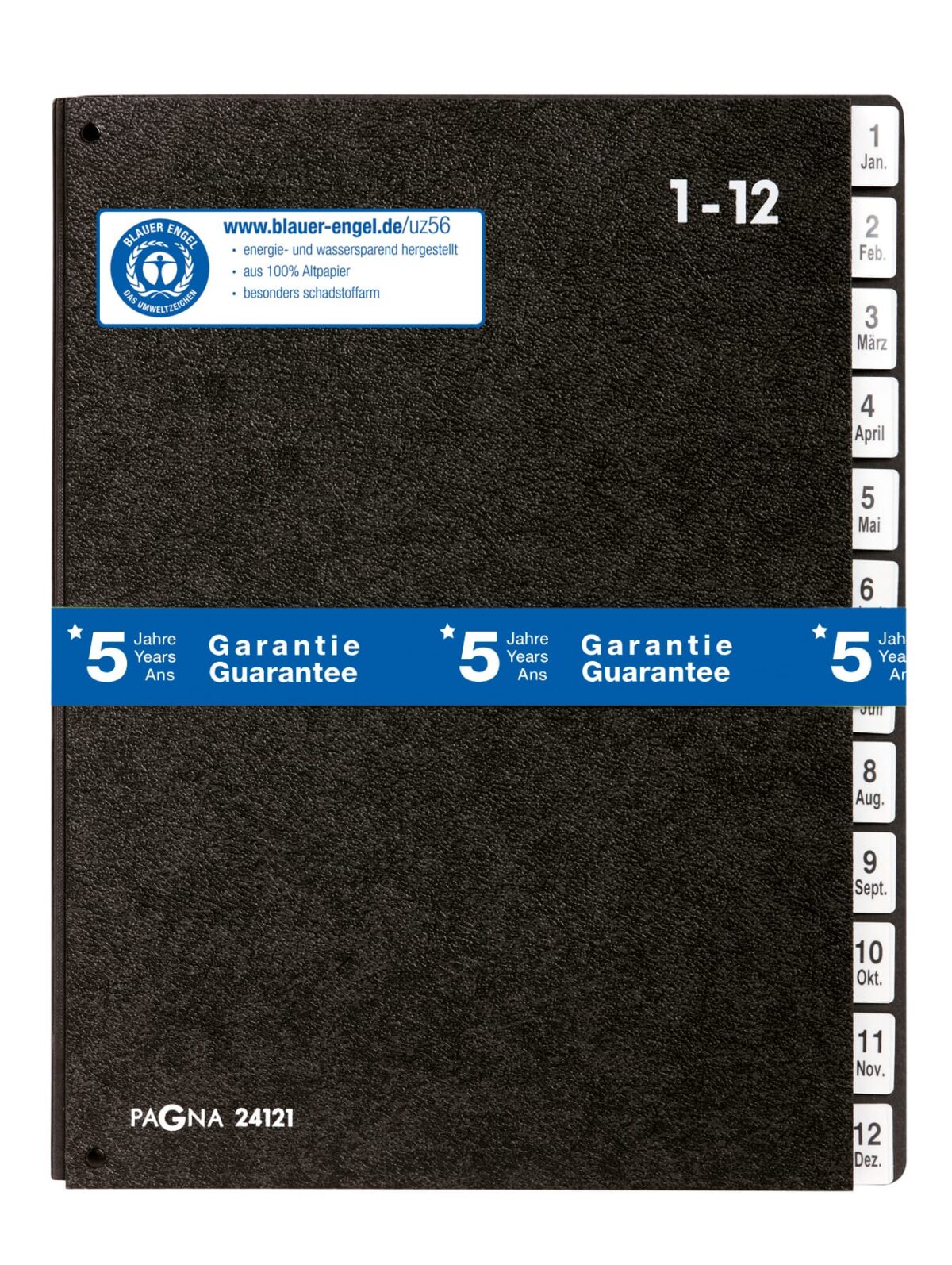 PAGNA Pultmappe A4 24121-04 schwarz 1-12/Jan-Dez – Hochwertig & günstig bei ShopDeca