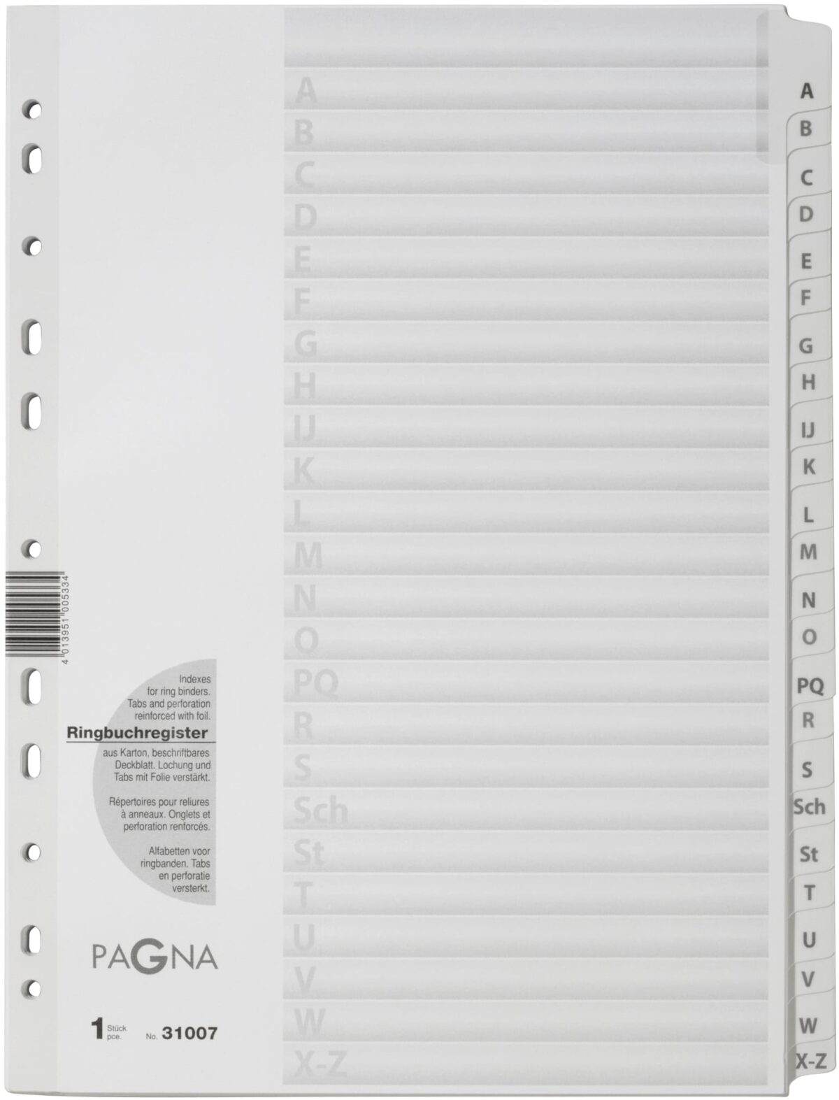 PAGNA Register Karton A4 31007/08 A-Z – Hochwertig & günstig bei ShopDeca