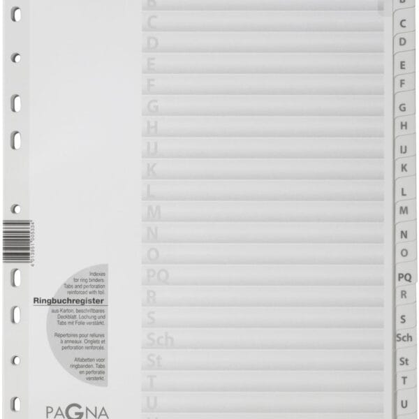 PAGNA Register Karton A4 31007/08 A-Z