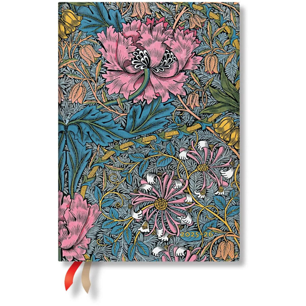 PAPERBLANKS Agenda Morris Hecke Midi 25/26 FD0665-8 1W/2S 18M DE HOR SC 13x18cm – Hochwertig & günstig bei ShopDeca