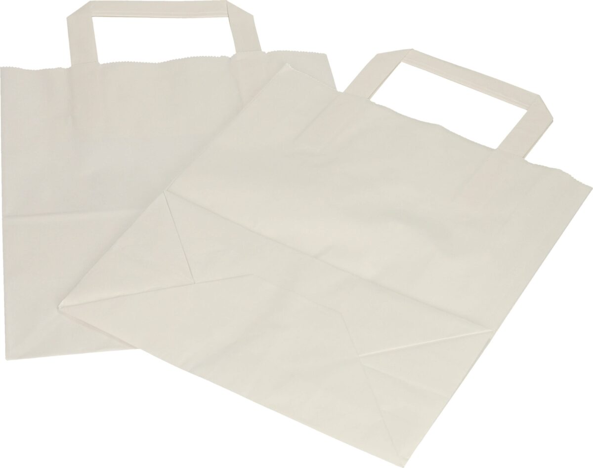 PAPSTAR Tragtasche Papier 28x22x10cm 86454 weiss 50 Stück – Hochwertig & günstig bei ShopDeca