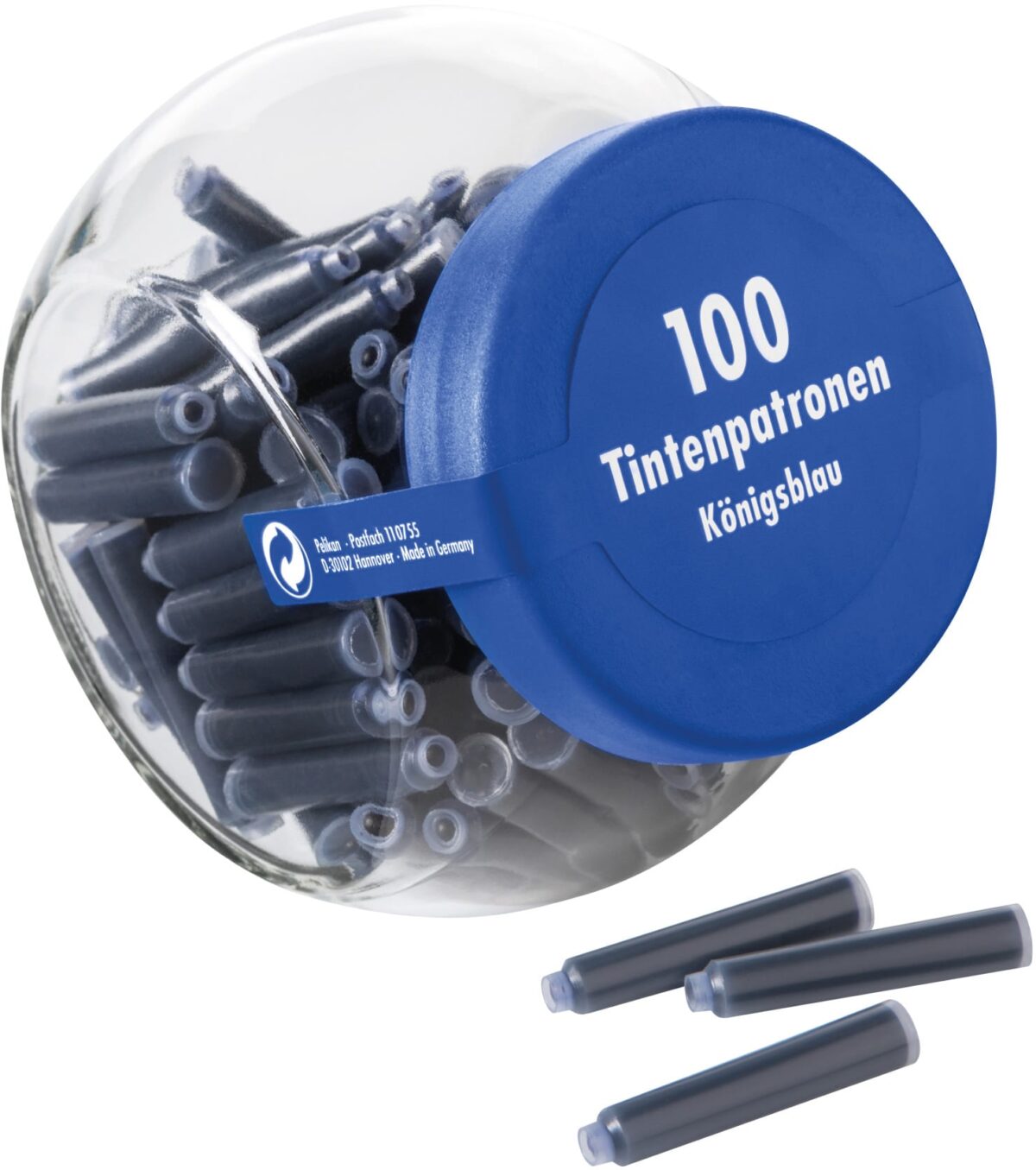 PELIKAN Tintenpatronen im Glas 156372 100 Stück königsblau – Hochwertig & günstig bei ShopDeca