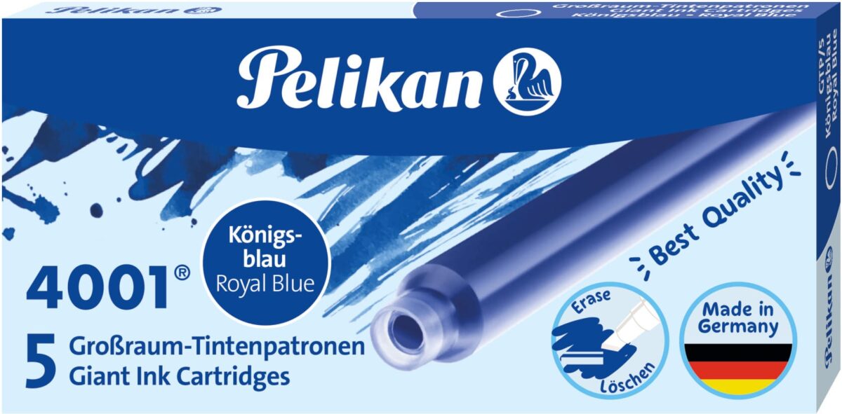 PELIKAN Tinte 4001 GTP/5 310748 königsblau, löschbar 5 Stück – Hochwertig & günstig bei ShopDeca