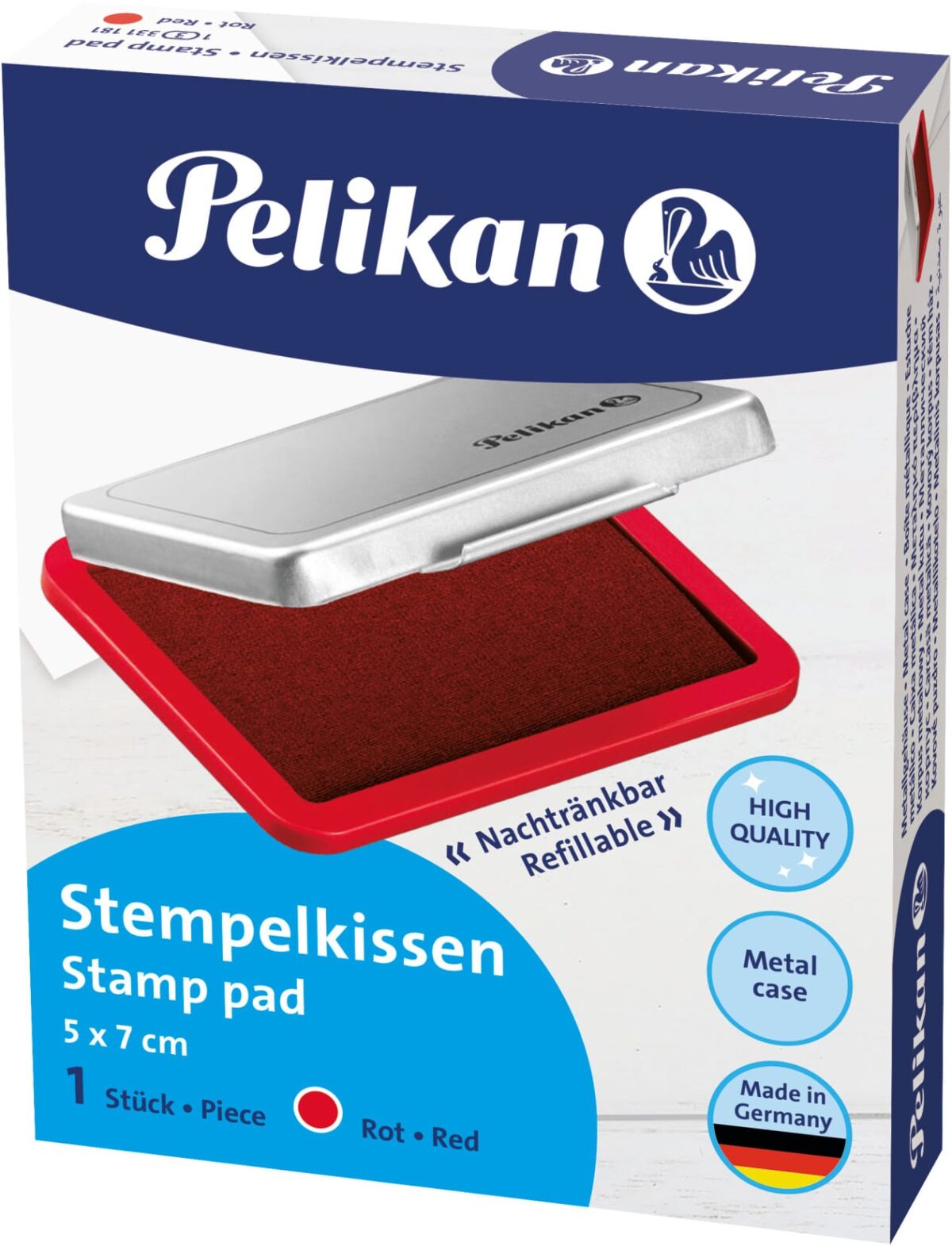 PELIKAN Metall-Stempelkissen rot 331181 Gr.3 7x5cm – Hochwertig & günstig bei ShopDeca
