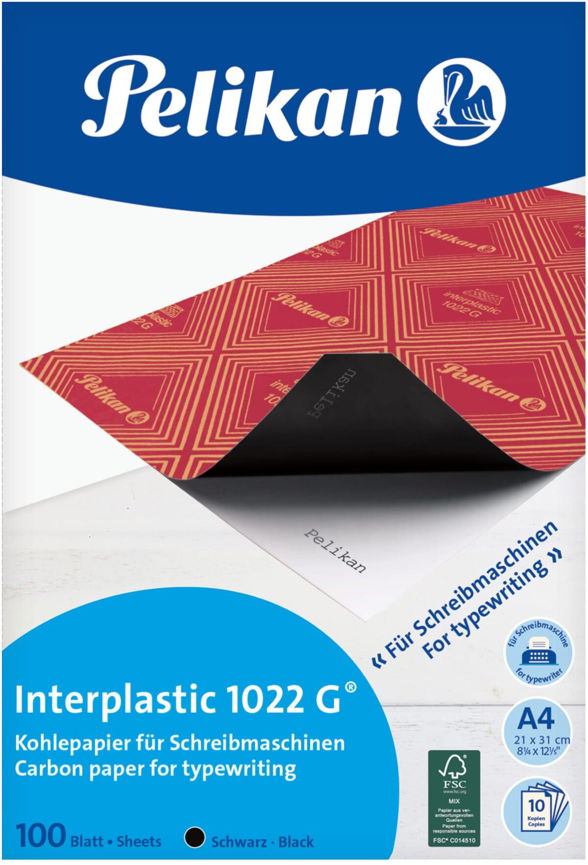 PELIKAN Kohlepapiere 1022G A4 404400 interplastic 100 Blatt – Hochwertig & günstig bei ShopDeca