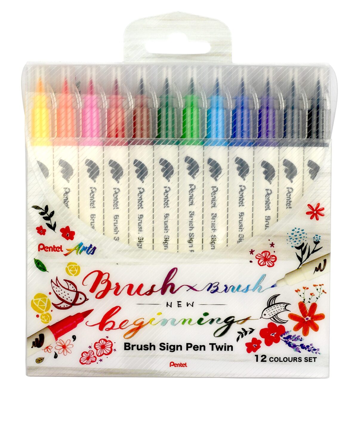 PENTEL Brush Sign Pen Set SESW30C-12 Twin, 12 Farben – Hochwertig & günstig bei ShopDeca