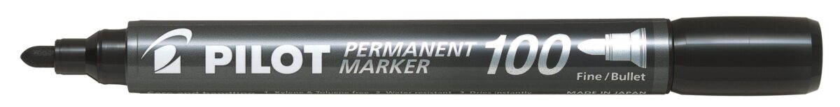 PILOT Permanent Marker 100 1mm SCA-100-B Rundspitze schwarz – Hochwertig & günstig bei ShopDeca