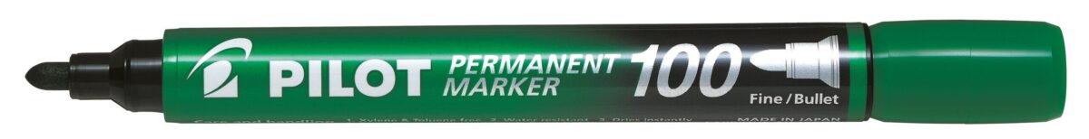 PILOT Permanent Marker 100 1mm SCA-100-G Rundspitze grün – Hochwertig & günstig bei ShopDeca