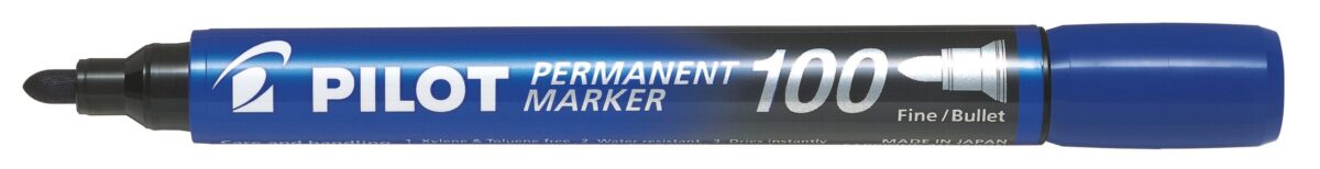 PILOT Permanent Marker 100 1mm SCA-100-L Rundspitze blau – Hochwertig & günstig bei ShopDeca