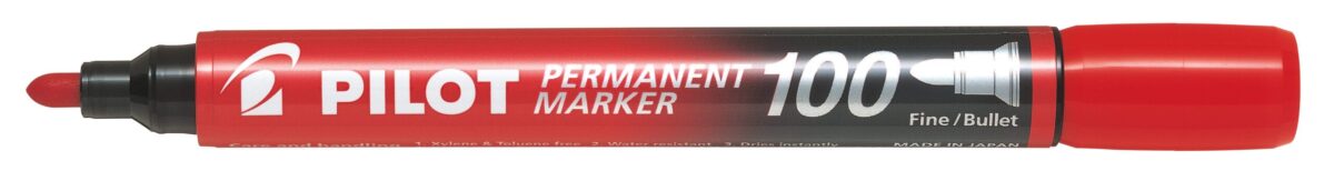 PILOT Permanent Marker 100 1mm SCA-100-R Rundspitze rot – Hochwertig & günstig bei ShopDeca
