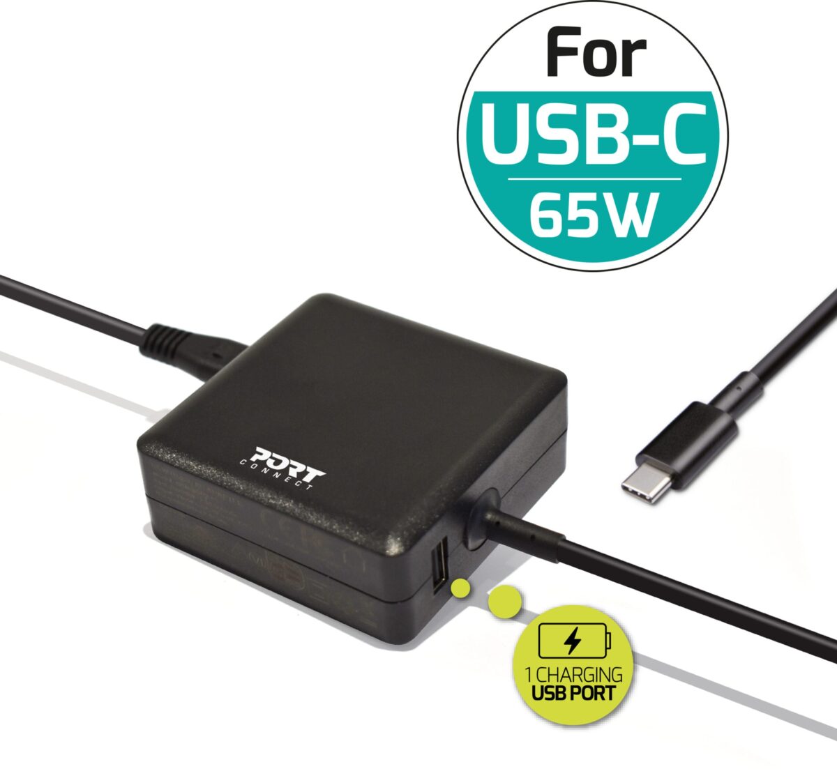 PORT PowerSupply 65W-Type-C EU 900097 black,& 1 charging USB Port – Hochwertig & günstig bei ShopDeca