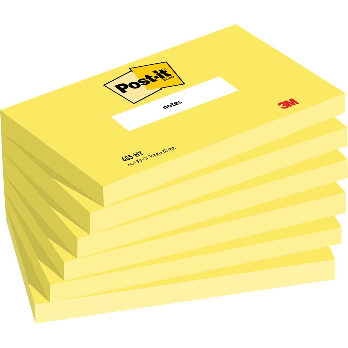 POST-IT Notes 76x127mm 655-NY neongelb 6x100 Blatt – Hochwertig & günstig bei ShopDeca