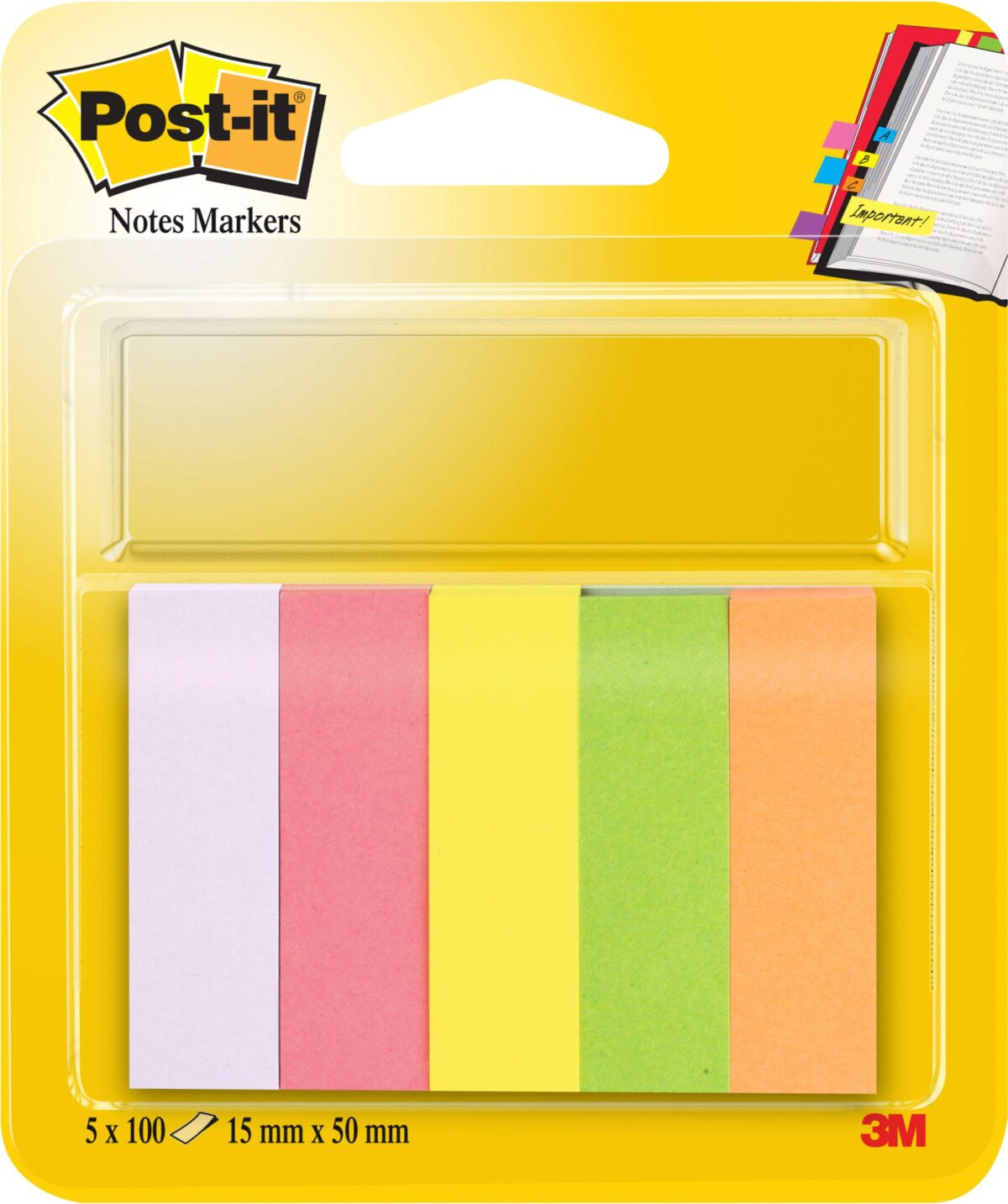 POST-IT Marker 15x50mm 670/5 5-farbig/5x100 Blatt – Hochwertig & günstig bei ShopDeca